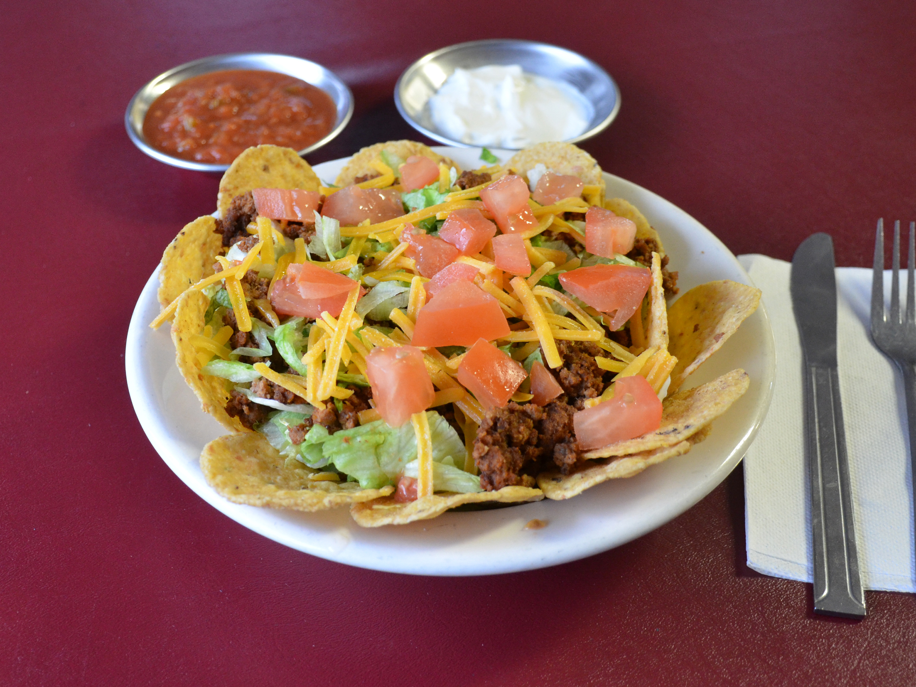 Order Taco Salad food online from Coles Front Street Inn store, Greenville on bringmethat.com