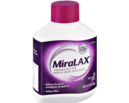 Order Miralax Powder - (510g) food online from East Cooper Family Pharmacy store, Mt Pleasant on bringmethat.com