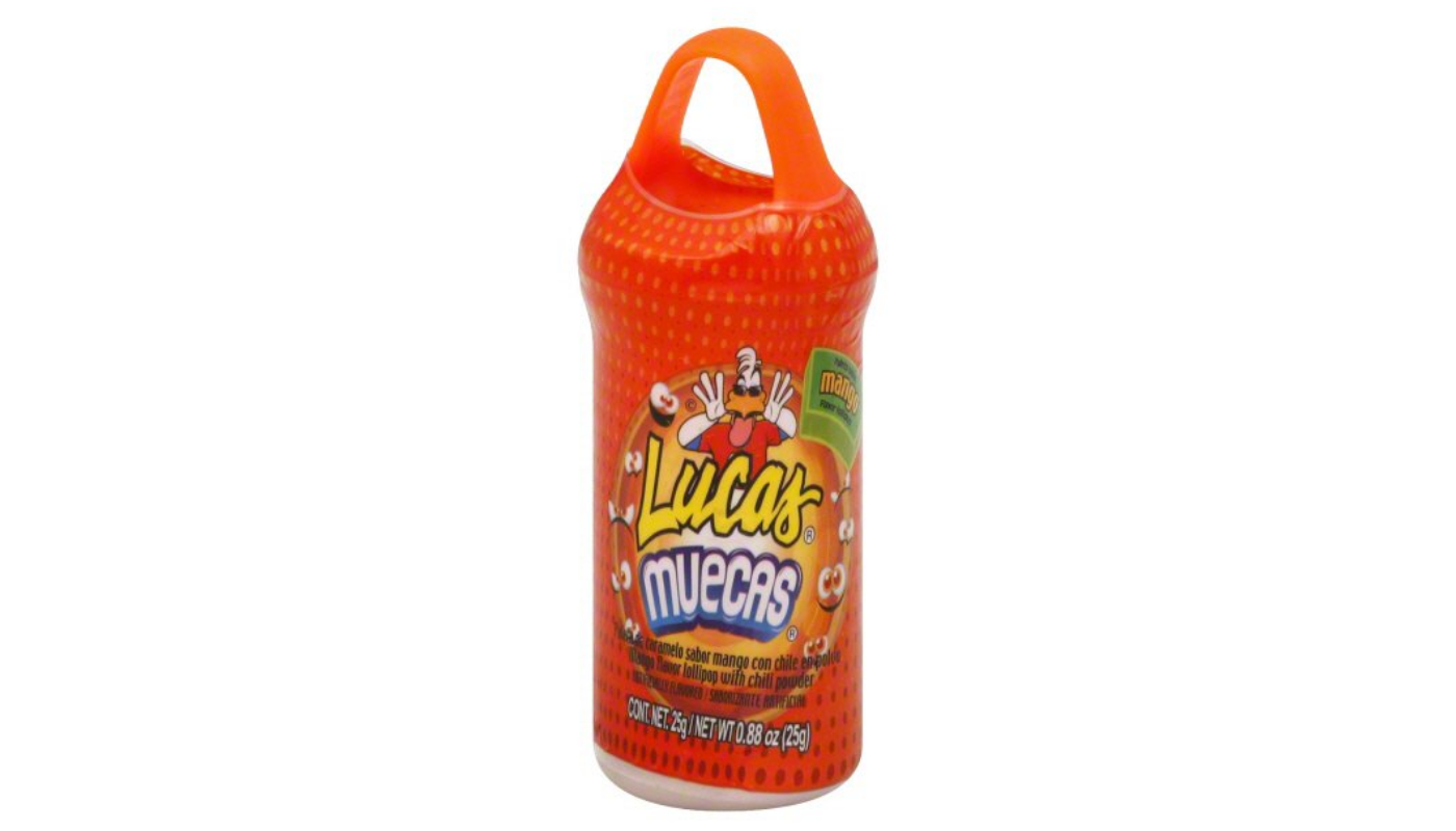 Order Lucas Muecas Mango Lollipop With Chili Powder 0.88 oz food online from Circus Liquor store, Los Angeles on bringmethat.com