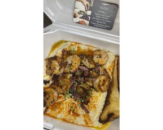 Order Shrimp and Grits food online from Ajs2go store, Los Angeles on bringmethat.com