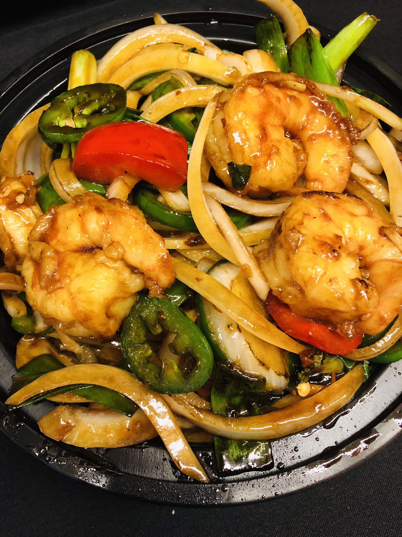 Order Spicy Shrimp with Basil (Thai Style) food online from Pepper Asian Bistro II store, Denver on bringmethat.com