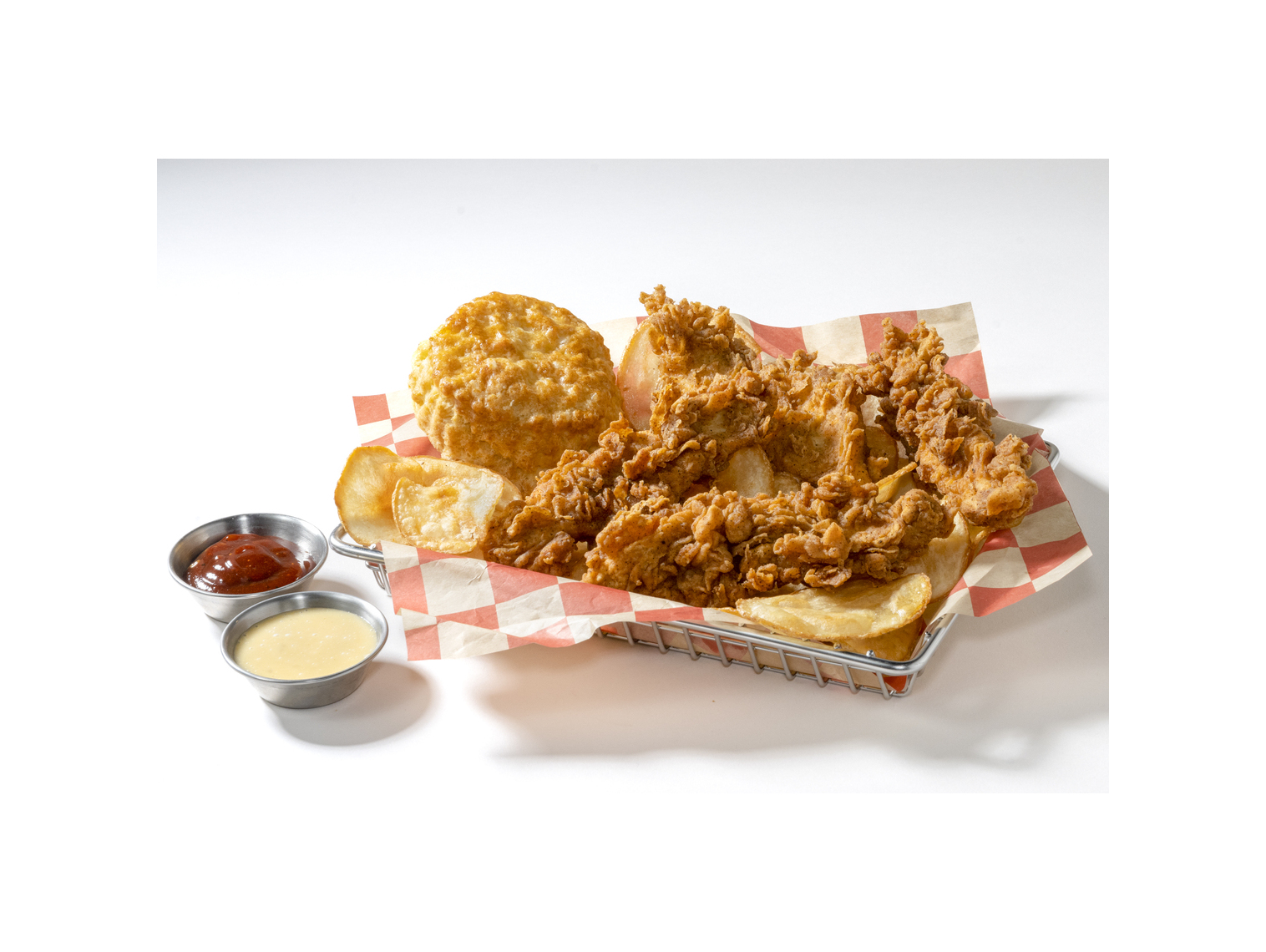 Order Crispin’s 4 Pc Chicken Strip Basket food online from Maple Street Biscuit Company store, Concord on bringmethat.com