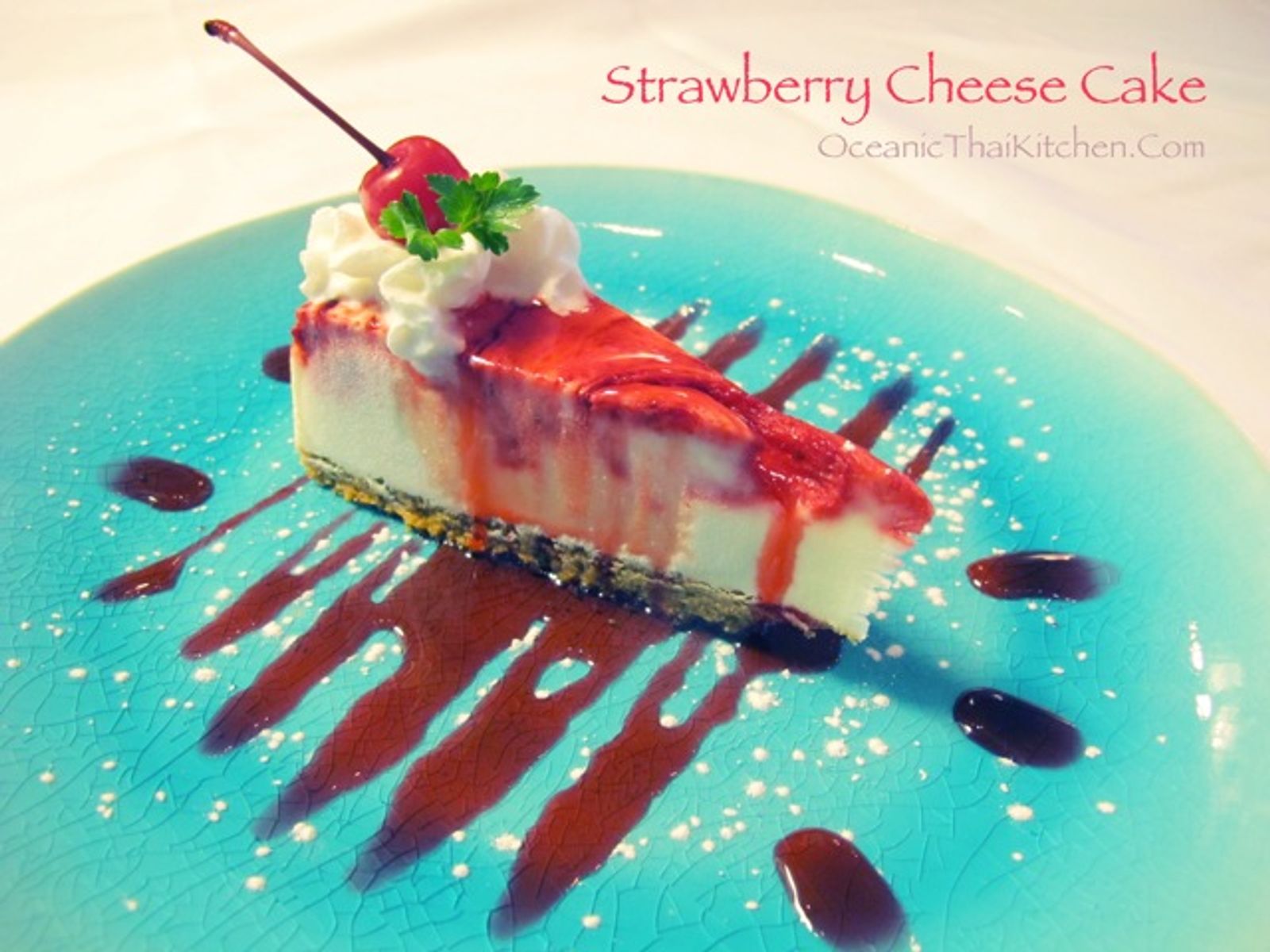 Order STRAWBERRY CHEESECAKE food online from Pinto Urban Thai Diner store, Richardson on bringmethat.com