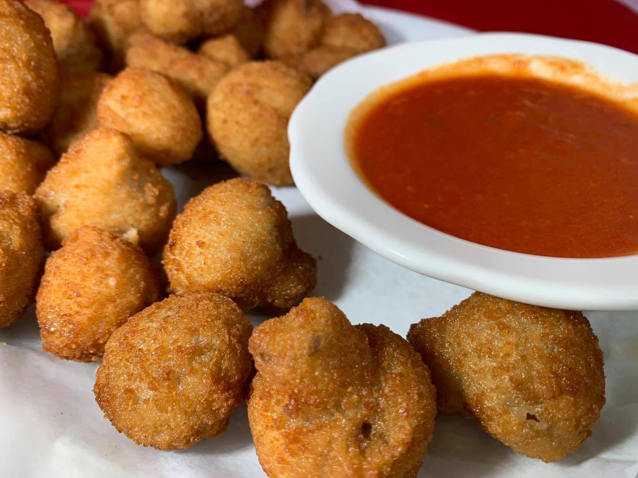 Order Breaded Mushrooms food online from New York J & P Pizza store, Frederick on bringmethat.com