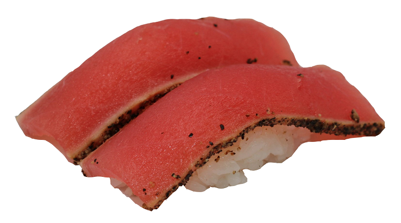 Order Black Pepper Tuna ( 2 pc ) food online from Oishii Sushi store, Springfield on bringmethat.com