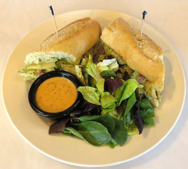 Order Chicken Pesto Sandwich food online from Champagne Bakery store, San Diego on bringmethat.com