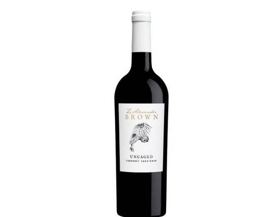 Order UNCAGED Z.Alexsander Brown Cabernet, 750mL wine (14.5% ABV) food online from Cold Spring Liquor store, Liberty Hill on bringmethat.com