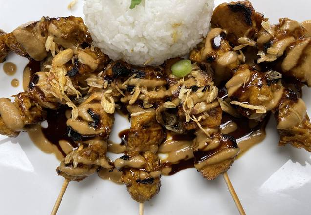 Order Chicken Sate food online from Au Lac Plant-Based Food & Drink store, Los Angeles on bringmethat.com