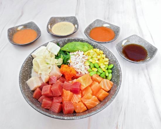 Order Triple Mix Japanese Poke Bowl food online from Kyoto Ramen & Hawaiian BBQ store, Martinez on bringmethat.com