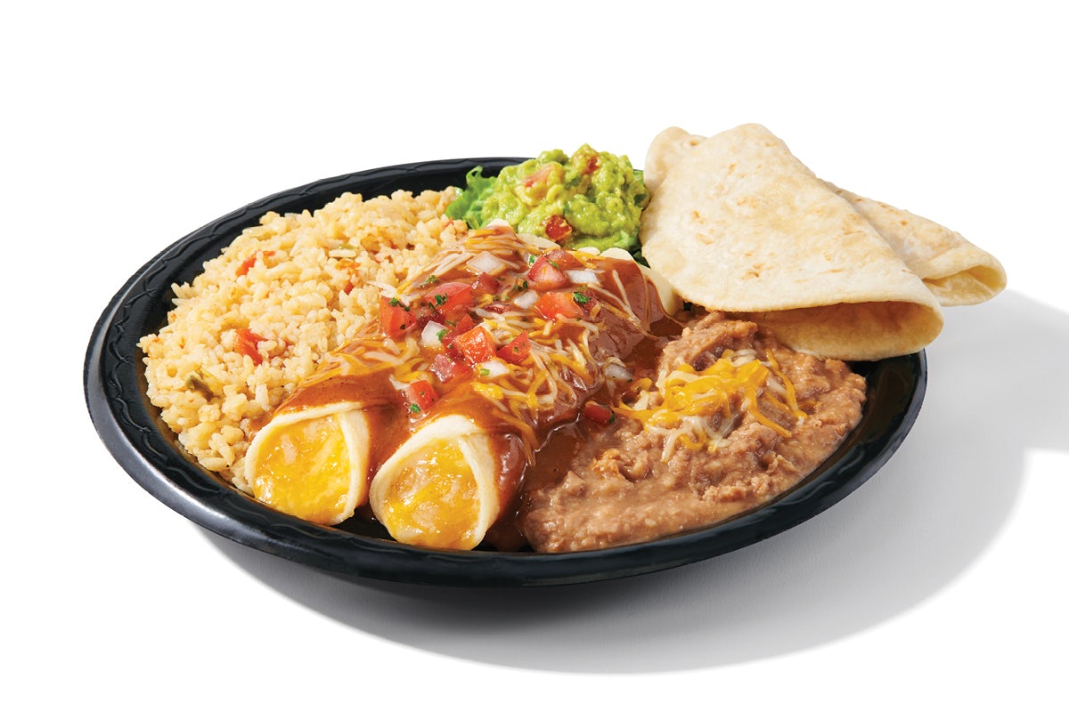 Order 2 Enchilada Plate food online from Taco Cabana store, League City on bringmethat.com