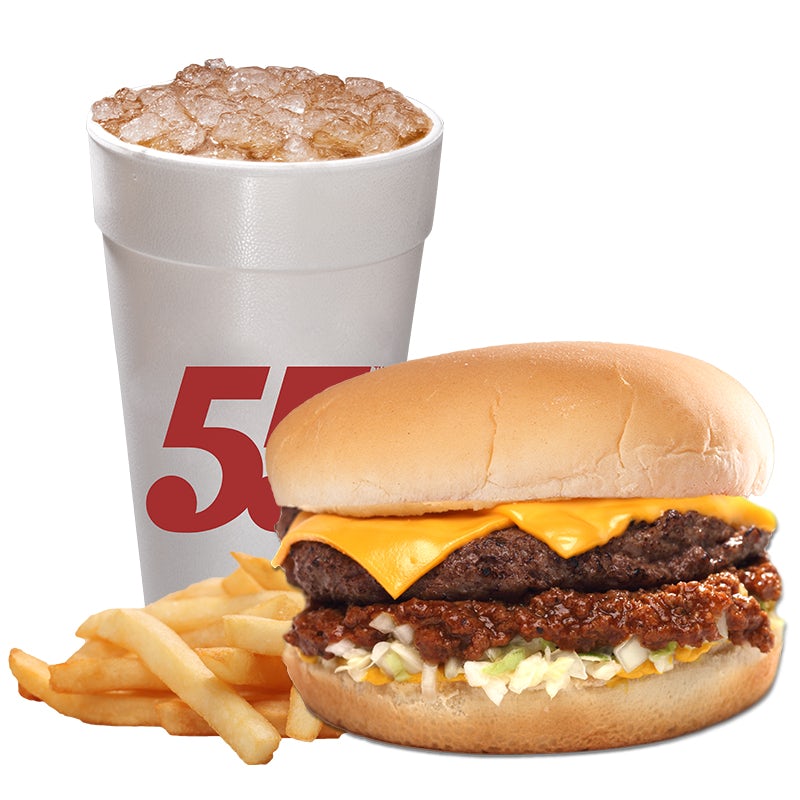 Order Carolina Classic Burger Meal food online from Hwy 55 Burgers Shakes & Fries store, Goldsboro on bringmethat.com