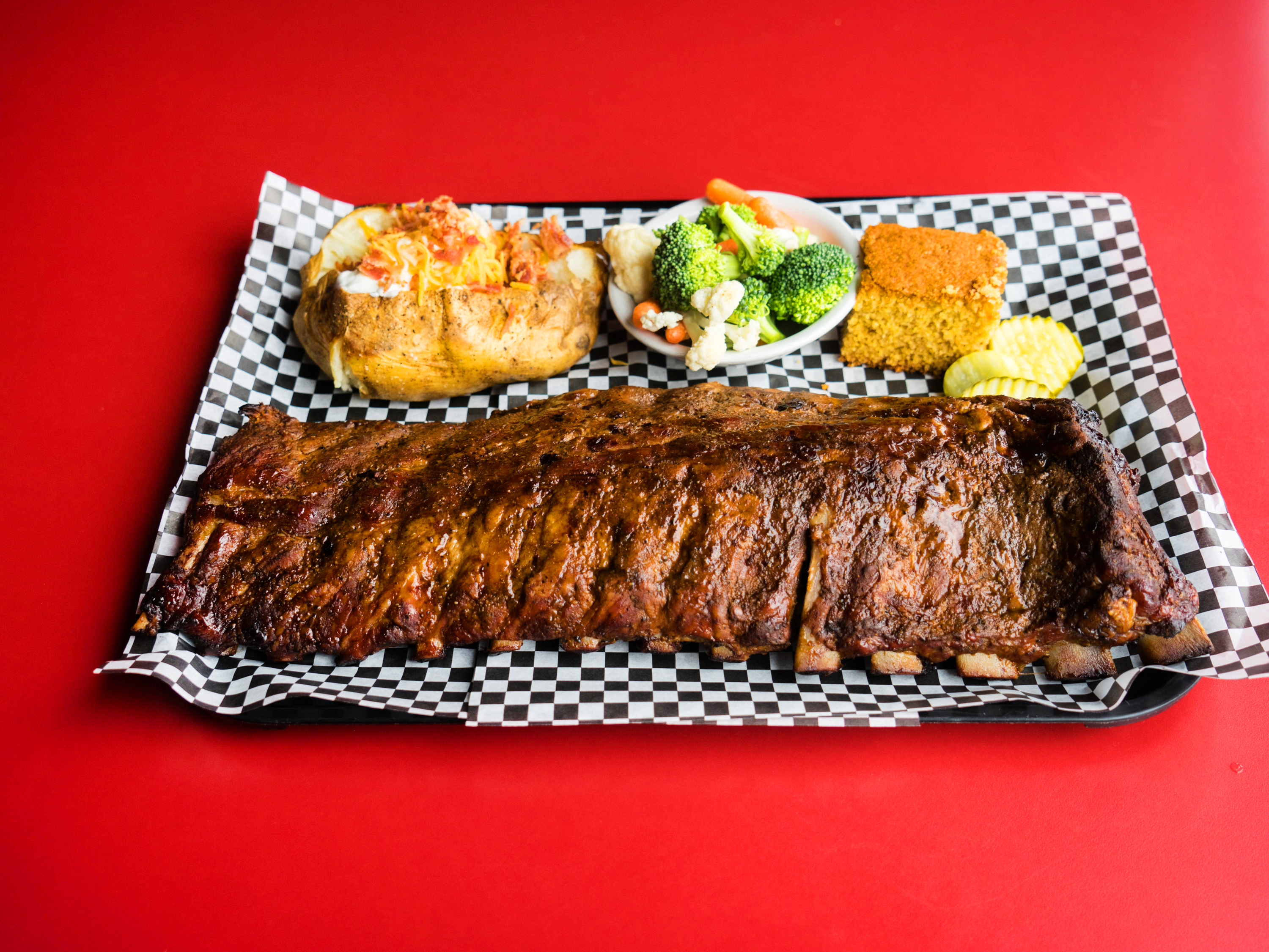 Order Half Slab of Ribs food online from Baldy's BBQ store, Lakeville on bringmethat.com