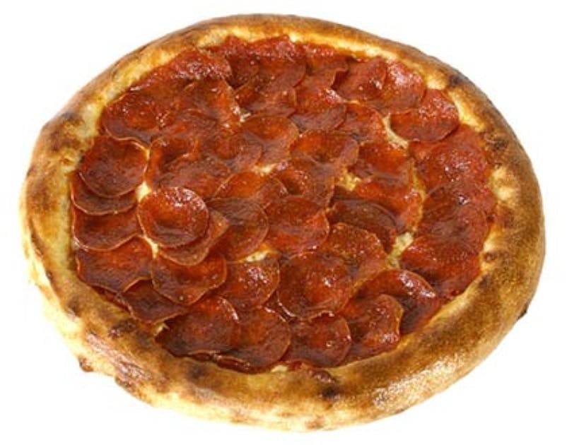 Order Triple Pepperoni Pizza - Personal 7'' (4 Slices) food online from Crispy Crust store, Los Angeles on bringmethat.com