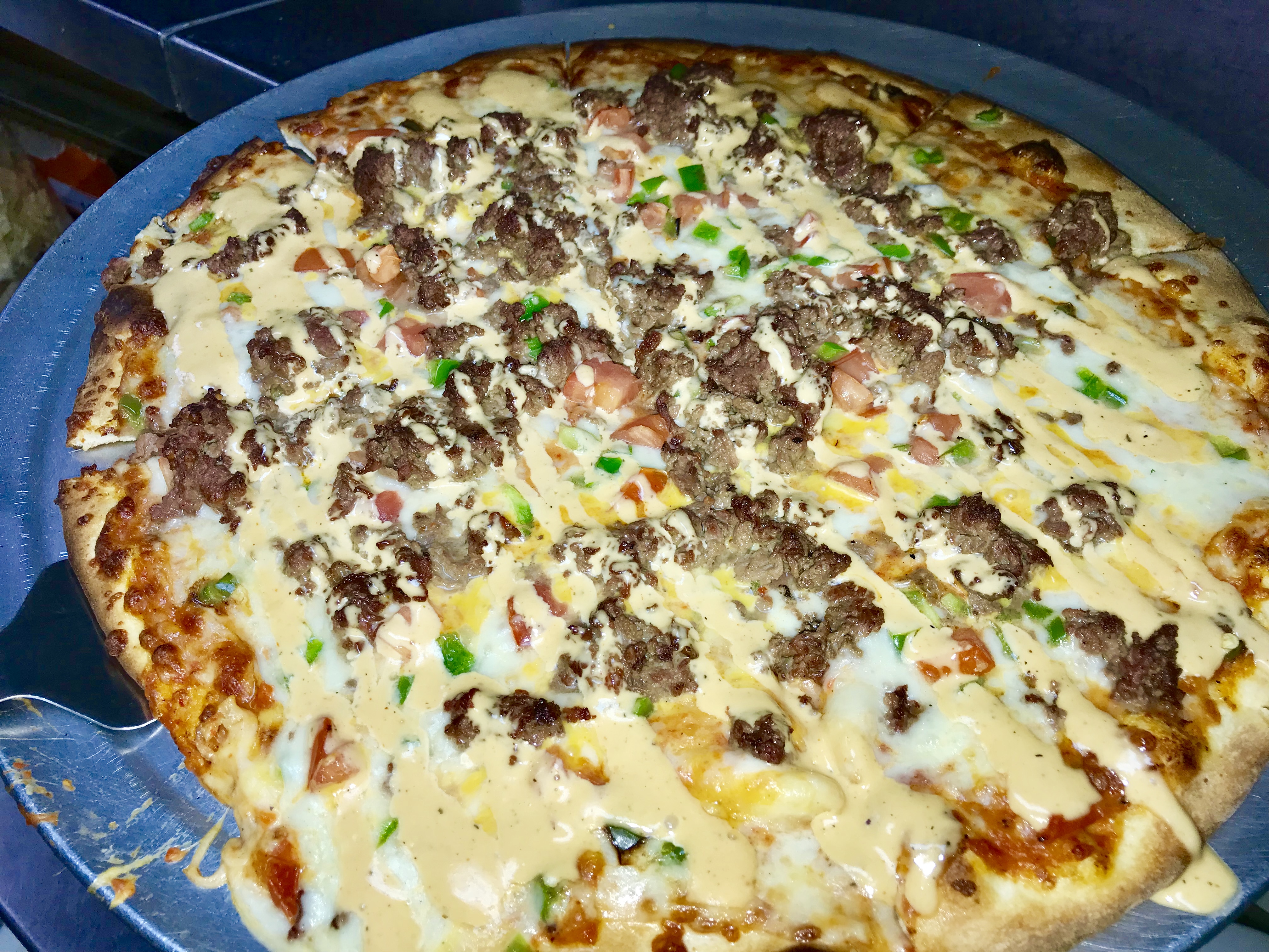 Order Detroit Cheesesteak Pizza food online from Shakers Bar and Grill store, Wixom on bringmethat.com