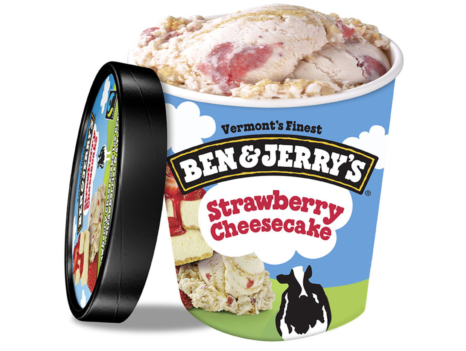Order Ben & Jerry's Strawberry Cheesecake Ice Cream Pint food online from Papa Gino's store, Stoughton on bringmethat.com